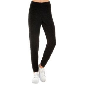 NEW ULTRA FLIRT Juniors' Teddy Jogger Pants In Black Large